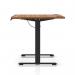 Air Lite 1600 x 800mm Height Adjustable Office Desk Walnut Top Cable Ports Black Leg HA03984