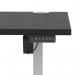 Air Lite 1600 x 800mm Height Adjustable Office Desk Black Top Cable Ports Silver Leg HA03986