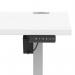 Air Lite 1600 x 800mm Height Adjustable Office Desk White Top Cable Ports Silver Leg HA03990