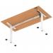 Air Lite 1600 x 800mm Height Adjustable Office Desk Beech Top Cable Ports White Leg HA03992