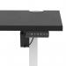 Air Lite 1600 x 800mm Height Adjustable Office Desk Black Top Cable Ports White Leg HA03993