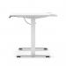 Air Lite 1600 x 800mm Height Adjustable Office Desk White Top Cable Ports White Leg HA03997
