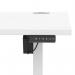 Air Lite 1600 x 800mm Height Adjustable Office Desk White Top Cable Ports White Leg HA03997