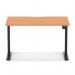 Air Lite 1200 x 800mm Scalloped Edge Height Adjustable Office Desk Beech Top Black Leg HA03999