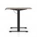 Air Lite 1200 x 800mm Scalloped Edge Height Adjustable Office Desk Grey Oak Top Black Leg HA04000