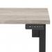 Air Lite 1200 x 800mm Scalloped Edge Height Adjustable Office Desk Grey Oak Top Black Leg HA04000