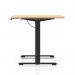 Air Lite 1200 x 800mm Scalloped Edge Height Adjustable Office Desk Maple Top Black Leg HA04001