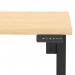 Air Lite 1200 x 800mm Scalloped Edge Height Adjustable Office Desk Maple Top Black Leg HA04001