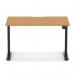 Air Lite 1200 x 800mm Scalloped Edge Height Adjustable Office Desk Oak Top Black Leg HA04002