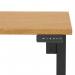 Air Lite 1200 x 800mm Scalloped Edge Height Adjustable Office Desk Oak Top Black Leg HA04002