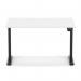 Air Lite 1200 x 800mm Scalloped Edge Height Adjustable Office Desk White Top Black Leg HA04003