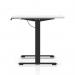 Air Lite 1200 x 800mm Scalloped Edge Height Adjustable Office Desk White Top Black Leg HA04003