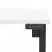 Air Lite 1200 x 800mm Scalloped Edge Height Adjustable Office Desk White Top Black Leg HA04003