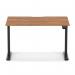 Air Lite 1200 x 800mm Scalloped Edge Height Adjustable Office Desk Walnut Top Black Leg HA04004