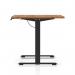 Air Lite 1200 x 800mm Scalloped Edge Height Adjustable Office Desk Walnut Top Black Leg HA04004