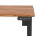 Air Lite 1200 x 800mm Scalloped Edge Height Adjustable Office Desk Walnut Top Black Leg HA04004