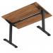 Air Lite 1200 x 800mm Scalloped Edge Height Adjustable Office Desk Walnut Top Black Leg HA04004