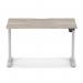 Air Lite 1200 x 800mm Scalloped Edge Height Adjustable Office Desk Grey Oak Top Silver Leg HA04006
