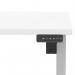 Air Lite 1200 x 800mm Scalloped Edge Height Adjustable Office Desk White Top Silver Leg HA04009