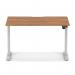 Air Lite 1200 x 800mm Scalloped Edge Height Adjustable Office Desk Walnut Top Silver Leg HA04010