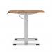 Air Lite 1200 x 800mm Scalloped Edge Height Adjustable Office Desk Walnut Top Silver Leg HA04010