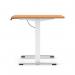 Air Lite 1200 x 800mm Scalloped Edge Height Adjustable Office Desk Beech Top White Leg HA04011
