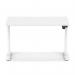 Air Lite 1200 x 800mm Scalloped Edge Height Adjustable Office Desk White Top White Leg HA04015