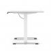 Air Lite 1200 x 800mm Scalloped Edge Height Adjustable Office Desk White Top White Leg HA04015