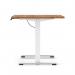Air Lite 1200 x 800mm Scalloped Edge Height Adjustable Office Desk Walnut Top White Leg HA04016