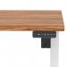 Air Lite 1200 x 800mm Scalloped Edge Height Adjustable Office Desk Walnut Top White Leg HA04016