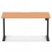 Air Lite 1400 x 800mm Scalloped Edge Height Adjustable Office Desk Beech Top Black Leg HA04017