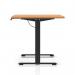 Air Lite 1400 x 800mm Scalloped Edge Height Adjustable Office Desk Beech Top Black Leg HA04017