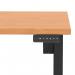 Air Lite 1400 x 800mm Scalloped Edge Height Adjustable Office Desk Beech Top Black Leg HA04017
