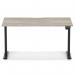 Air Lite 1400 x 800mm Scalloped Edge Height Adjustable Office Desk Grey Oak Top Black Leg HA04018