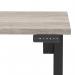 Air Lite 1400 x 800mm Scalloped Edge Height Adjustable Office Desk Grey Oak Top Black Leg HA04018