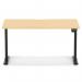 Air Lite 1400 x 800mm Scalloped Edge Height Adjustable Office Desk Maple Top Black Leg HA04019