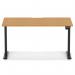Air Lite 1400 x 800mm Scalloped Edge Height Adjustable Office Desk Oak Top Black Leg HA04020