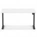 Air Lite 1400 x 800mm Scalloped Edge Height Adjustable Office Desk White Top Black Leg HA04021