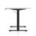 Air Lite 1400 x 800mm Scalloped Edge Height Adjustable Office Desk White Top Black Leg HA04021