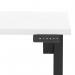 Air Lite 1400 x 800mm Scalloped Edge Height Adjustable Office Desk White Top Black Leg HA04021