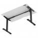 Air Lite 1400 x 800mm Scalloped Edge Height Adjustable Office Desk White Top Black Leg HA04021