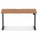 Air Lite 1400 x 800mm Scalloped Edge Height Adjustable Office Desk Walnut Top Black Leg HA04022