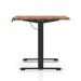 Air Lite 1400 x 800mm Scalloped Edge Height Adjustable Office Desk Walnut Top Black Leg HA04022