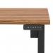 Air Lite 1400 x 800mm Scalloped Edge Height Adjustable Office Desk Walnut Top Black Leg HA04022
