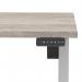 Air Lite 1400 x 800mm Scalloped Edge Height Adjustable Office Desk Grey Oak Top Silver Leg HA04024
