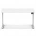 Air Lite 1400 x 800mm Scalloped Edge Height Adjustable Office Desk White Top Silver Leg HA04027