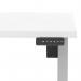 Air Lite 1400 x 800mm Scalloped Edge Height Adjustable Office Desk White Top Silver Leg HA04027