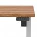 Air Lite 1400 x 800mm Scalloped Edge Height Adjustable Office Desk Walnut Top Silver Leg HA04028