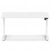 Air Lite 1400 x 800mm Scalloped Edge Height Adjustable Office Desk White Top White Leg HA04033