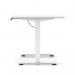Air Lite 1400 x 800mm Scalloped Edge Height Adjustable Office Desk White Top White Leg HA04033